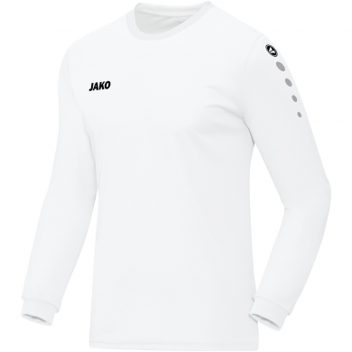 JAKO Sport-Langarmshirt Trikot Team (100% Polyester) weiss Herren